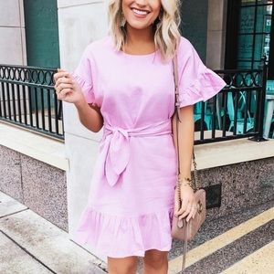 Pink ruffle dress